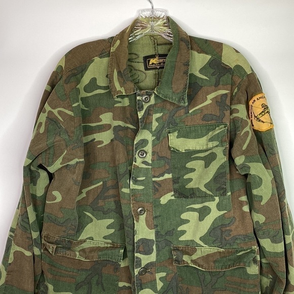 Vintage Kmart Camo Long Sleeve Button Up Field Shirt Size XL - Picture 2 of 10